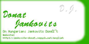 donat jankovits business card